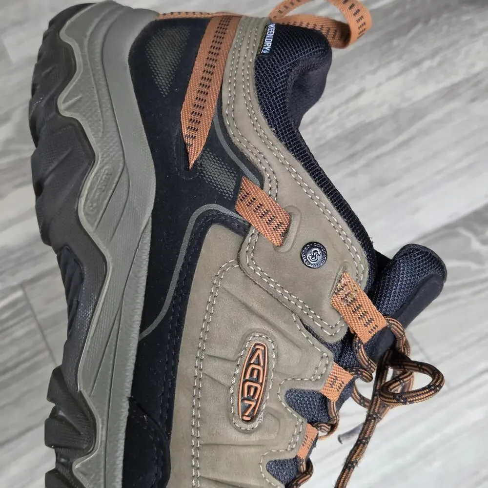 KEEN Targhee IV Men's 13 Waterproof Hiking Shoes, Sea Turtle/Roasted Pecan Color